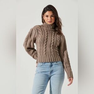 Astr the Label Haisley Cable Knit Sweater